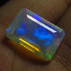 10x14 mm - Emerald Cut - AAAAAAAAA - Ethiopian Welo Opal Super Sparkle Awesome Amazing Full Colour Fire